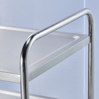 Servierwagen aus Edelstahl, mit drei Borden, 860 x 540 x 920 mm (BxTxH)