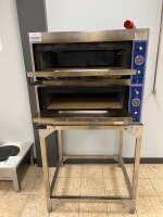 GGF Pizzaofen mit zwei Kammern für 8 Pizzen à 360 mm, 12 kW, 1010 x 850 x 750mm (BxTxH) Gebraucht