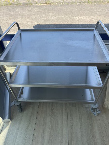Servierwagen PRO | 3 Böden | 900 x 600 mm | Edelstahl | Neuware