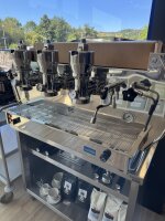 La Pavoni DIAMANTE LEVER 3 GROUPS GOLD | 3-gruppige Handhebel-Espressomaschine | Neuware